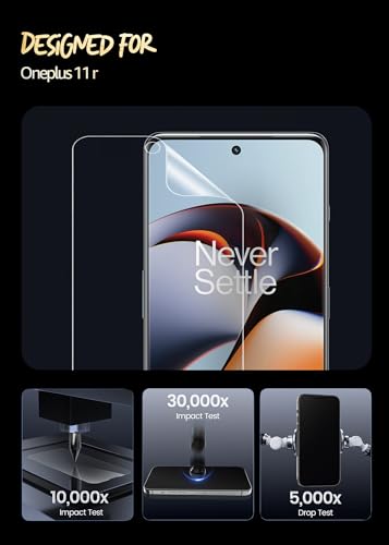 Image of Lensarmor Compatible with OnePlus 11R / Oppo Reno 9 /9 Pro / 9 Pro+ / Reno 10 /10 Pro / 10 Pro+ Flexible Screen Protector (1 Pack) - Premium Clear TPU Film, Fingerprint Unlock Supported