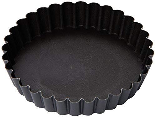 Matfer Bourgeat Exopan Steel Fluted Tartlet Mold, Nonstick, 4 1/8", Pack of 12