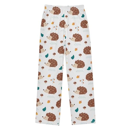 ZZKKO Cute Hedgehog Mushroom Berries Boys Pants for Kids Jogger Pants with Pockets S-XL