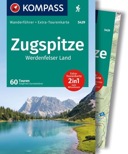 KOMPASS Wanderführer Zugspitze, Werdenfelser Land, 60 Touren mit Extra-Tourenkarte: GPS-Daten zum Download