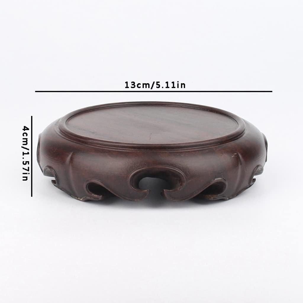 Bonsai Pedestal Vase Pedestal Stands Plant Display Stand Wooden Vase Base Indoor Flower Pot Stand Living Room Bonsai Base Home Buddha Statue Teapot Display Stand Planter Stand Plant Holder(Large)