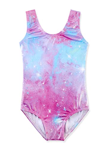 HOZIY Gymnastics Leotards for Girls Toddlers Kids Sleeveless Tumbling Outfits for Dance Print