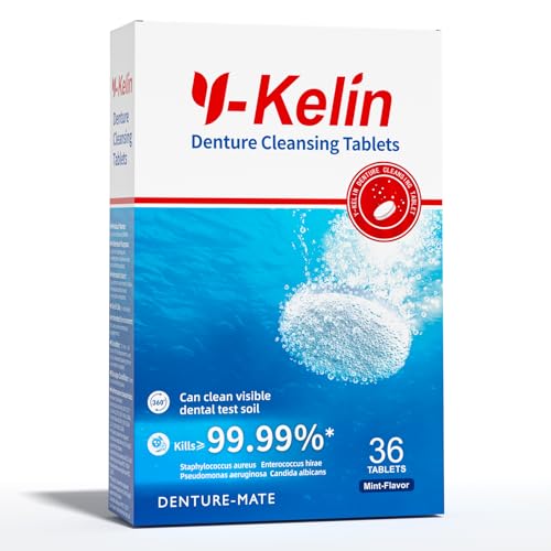 Y-Kelin Tabletas Limpiadoras para Dentadura Postiza y Prótesis Dentales Removibles - 36 Tabletas