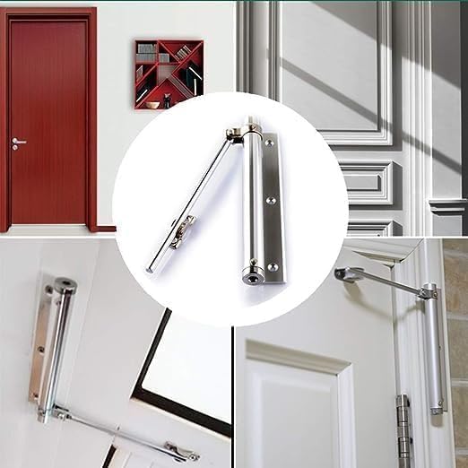 Image of Spring Door Closer, Adjustable Automatic Door Closer for Residential /Commercial use, Surface Mounted Door Closer with Allen Key and Screws, Soft Closing Door