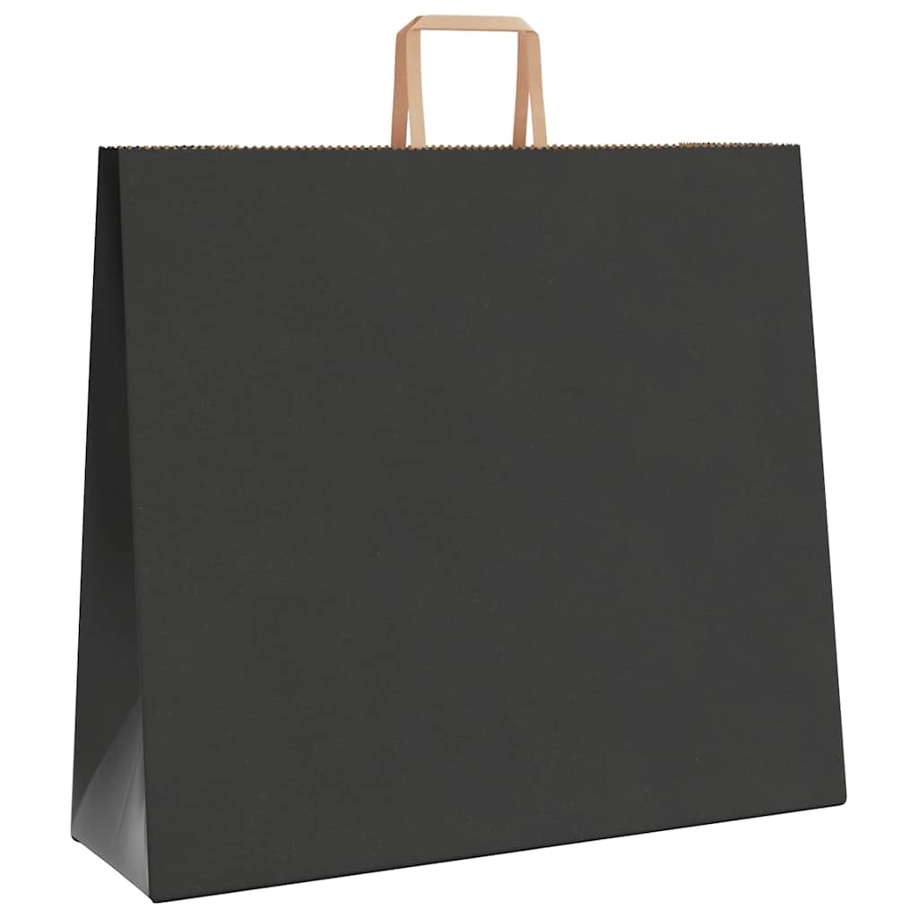 Bolsas de papel 250 piezas con asas negras 54 x 15 x 49 cm