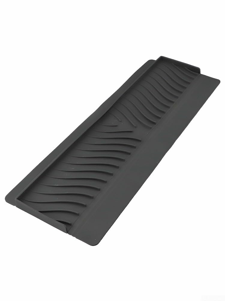 Évier de cuisine en silicone noir protection bords anti-éclaboussures compatible acier inoxydable granit quartz