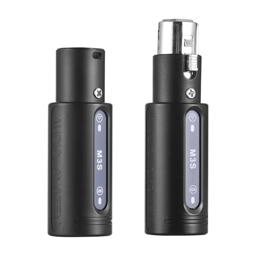 Sistema inalámbrico de micrófono XLR 2.4G, conexión estable, ideal para eventos en vivo, micrófono dinámico, transmisores y receptores para presentaciones y bodas, color negro, 1 juego miniatura 4