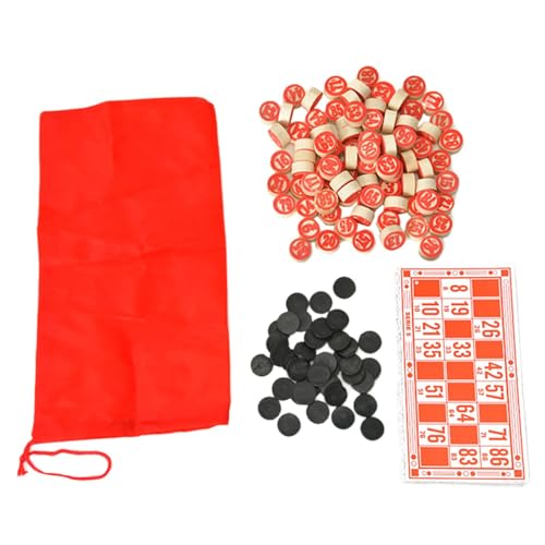 DEVNWIGMO 130 Fichas de Bingo Clásicas para Juegos de Bingo, Ideales para Bodas, Reuniones Y Viajes.