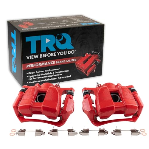Image of TRQ Performance Front Driver and Passenger Side Brake Caliper Set Hardware Compatible with 2013-22 Honda Accord 2016-22 Honda HR-V