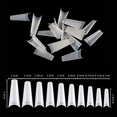 Sargnägel lange gefälschte Nägel - klare Acrylnägel Sargförmige Ballerina Nägel Tipps 600 stücke Full Cover False Nail… – Bild 6