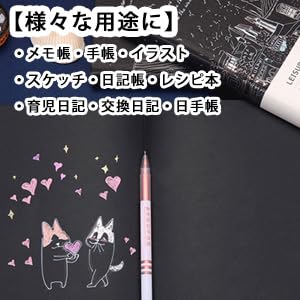 Amazon.co.jp: 4種類から選べる スケッチブック 黒い紙ノートハード