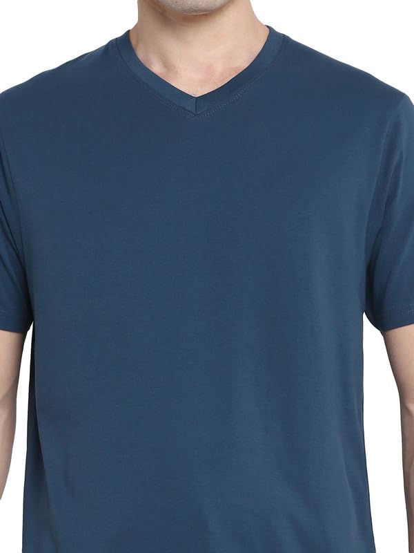 Image of Aventura Outfitters Men's V Neck 100% Cotton Regular Fit T-Shirt (Pack of 4)