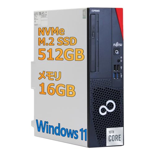 �y�����ςݕi�z �f�X�N�g�b�v�p�\�R�� �x�m�� ESPRIMO D7010 /��10���� Core i5-10500/������ 16GB/����NVMe M.2 SSD 512GB Windows11&Ms Office2019/DVD�h���C�u/DisplayP