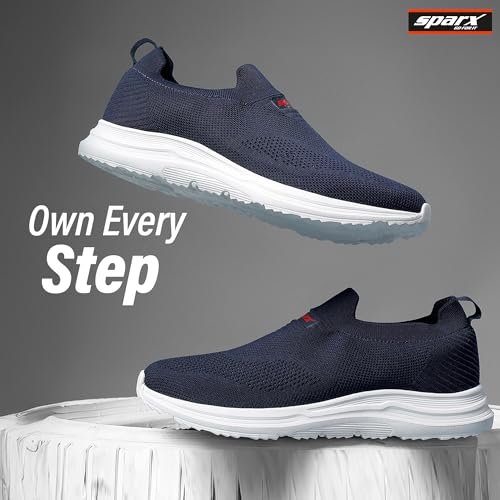 Image of SPARX Sports Walking Shoes for Men - Lightweight Breathable Slip-On Shoes with Cushioned Comfort, Shock Absorption, Durable Grip, Flexible Sole & Everyday Walking Performance