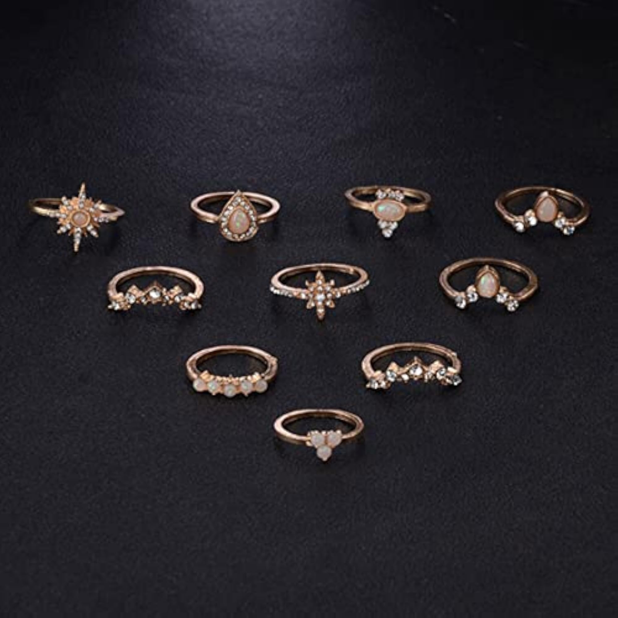 Contemporary Stackable Rings Set (Style 7) - Jewelry Set
