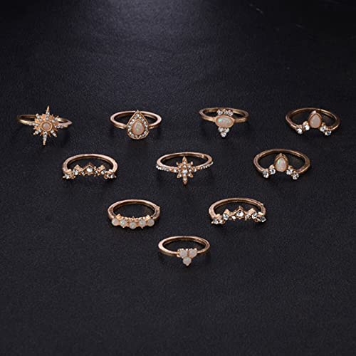 Contemporary Stackable Rings Set (Style 7) - Jewelry Set