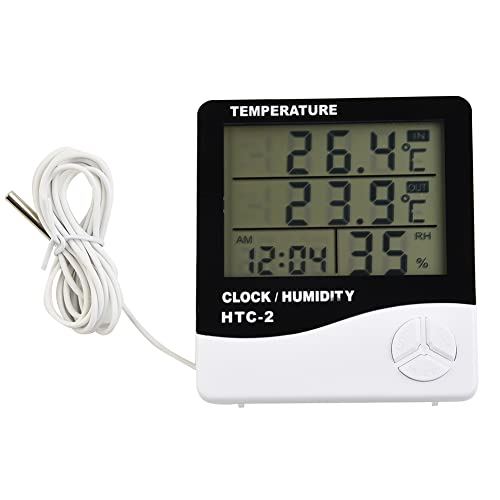 ZYWUOY Thermomètre hygromètre numérique, station météo avec capteur extérieur, thermomètre hygromètre, jauge d'humidité et de température Cover
