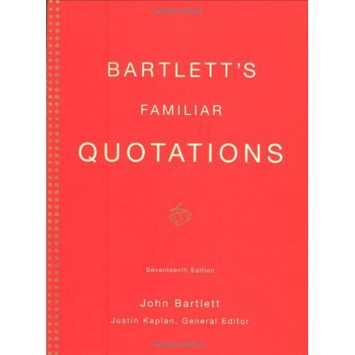Bartlett's Familiar Quotations 17th Edition (Bo... B005A3V3O4 Book Cover