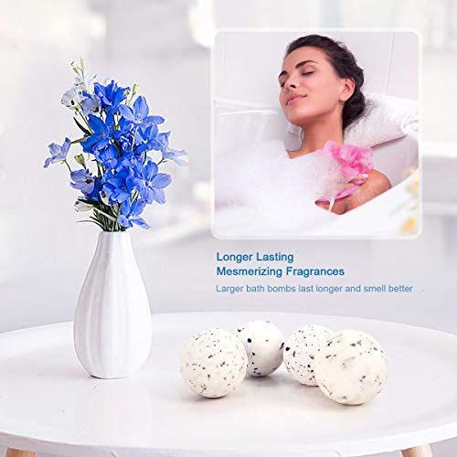 Bath Bombs - 4PCS Bath Bombs Soap Flowers Natural Relax Bath Spa Bomb Kit for Women Men Bath Bombs Fizzy Mild Bath sets Vegan Natural Bath Bomb Christmas Gifts - Image 7