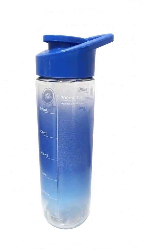 Garrafa de Água Squeeze de Plástico com Tampa e Alça, 700ml, Livre de BPA
