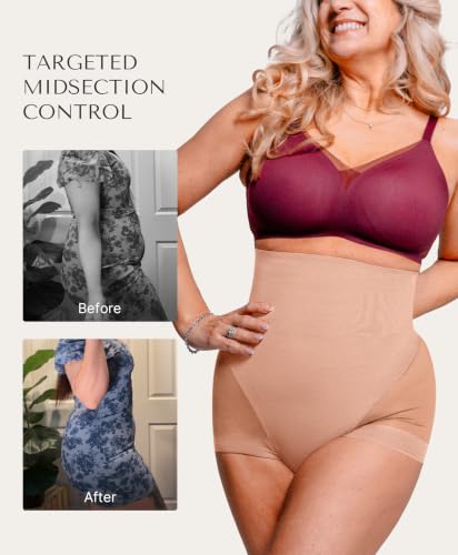 Image of SHAPELLX Women High Waist Tummy Control Slips Shapewear Panties Under Dress