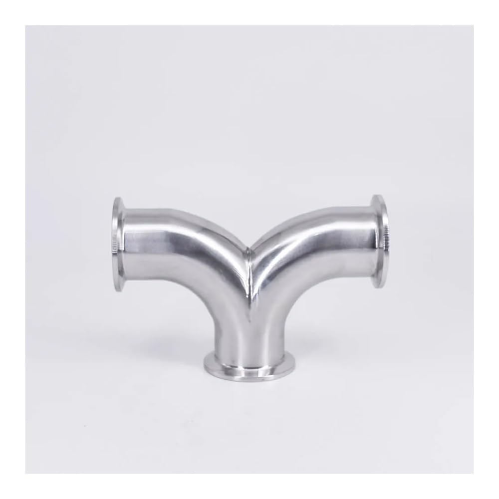 VXAXPOHZA 1-1/2" 38mm Pipe OD x 1.5" Tri Clamp Y-Shaped Elbow 3 Way SUS 316L Stainless Fitting VXAXPOHZA