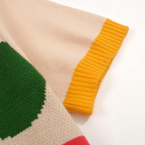 OXKNIT Mens Casual 60s Retro Geometric Knitted Short Sleeve Vintage Button Down Golf Polo4