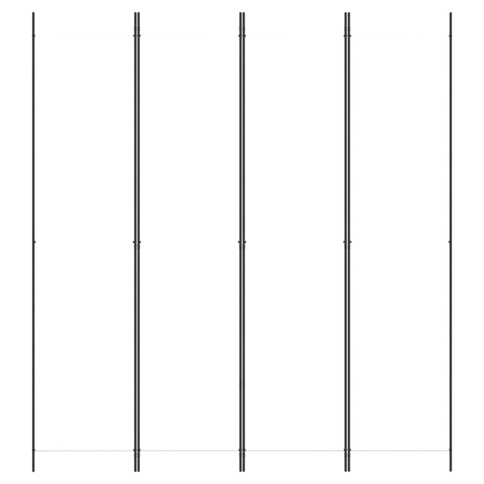 Homgoday Divisorio a 4 Pannelli Bianco 200x220 cm Tessuto, Privacy Divisorio per Ambienti, Pieghevole