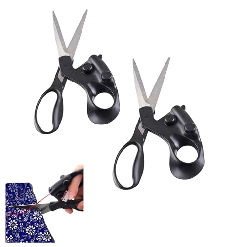 Laser Line Cutting Scissors For Straight Cuts, Household Stainless Steel Blades With Ergonomic Grip And Buttons For Sewing, Fabric, Crafts, Paper, And Gift...