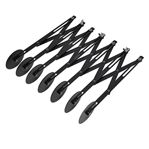 Cortador de pastelería ajustable de 5 ruedas, cortador de pizza de acero inoxidable, cortador de cuchillo de pastelería multiredondo expandible, cortador de masa para galletas, (7 Rollers)