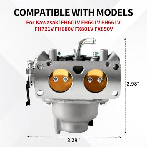 Image of Carburetor Compatible with Kawasaki FH601V FH641V FH661V FH721V FH680V FX801V FX850V 22HP Engine,Carb Replace OEM# 15004-1010 15004-0763 15004-7024 15004-0757