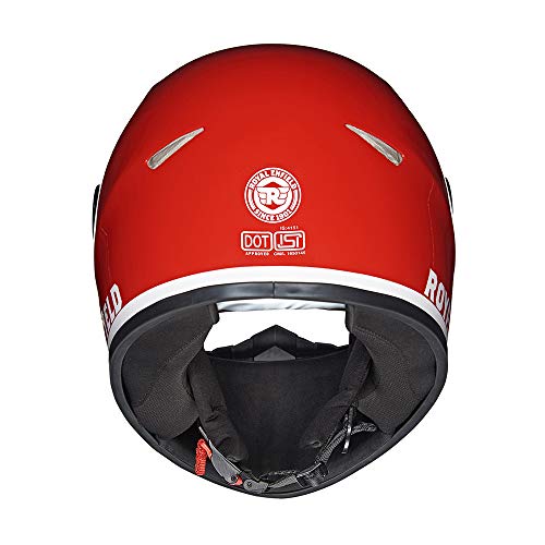 Image of Royal Enfield Full Face Helmet with clear Visor Red, Size: L(59-60cm)