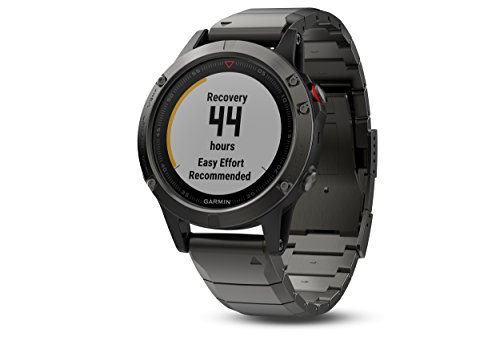 Garmin fenix 5, Premium and Rugged Multisport GPS Smartwatch, Sapphire Glass, Slate Gray
