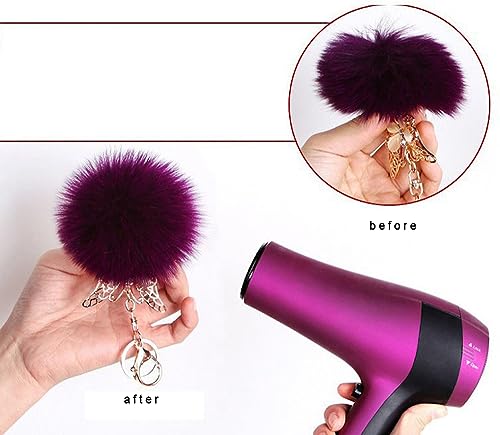 Pack of 20 5 cm Pompoms Faux Fur Rabbit Fur Pompoms, Faux Fur Pom Pom Ball, Plush Balls for DIY Crafts Hats, Pendants - Image 3