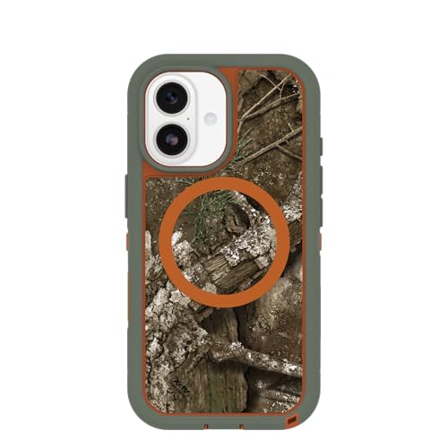 Image of OtterBox iPhone 17 Defender Series Pro XT Clear Case - Realtree - Green Camo - Tough, Rugged & Durable iPhone Case, Snaps on MagSafe
