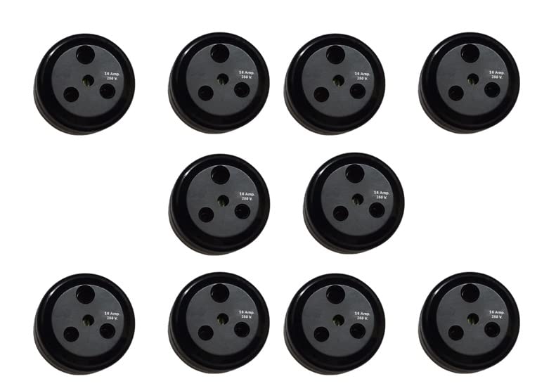 The Transparent Vintage Bakelite Power Socket with Ceramic Base- ISI Mark & BIS Certified, 16ampere, 250volts (Standard Size, Black) Set of 10...… (B0927LSPBS) Amazon Price History, Amazon Price Tracker