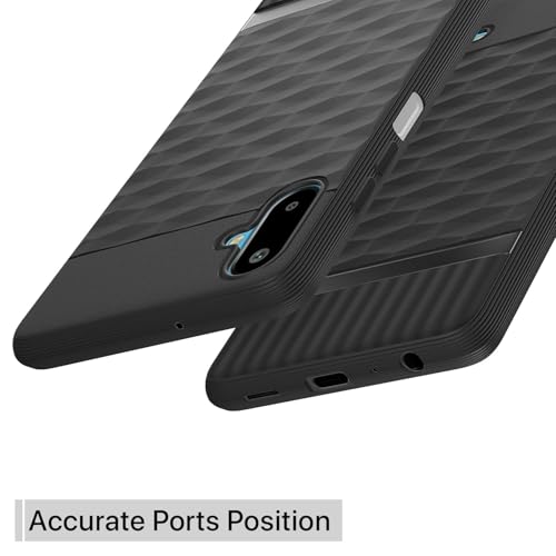 Image of Pikkme Back Cover for Samsung Galaxy F06 5G / Samsung Galaxy M06 5G Camera Protection 3D Hexa Cube Design Silicone Protective Bumper Case (Black)