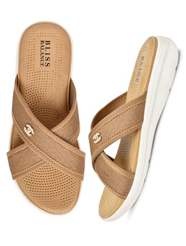 Image of BLISS BALANCE Super Soft Ortho Care Bounce Back Anti-Skid Doubleu Flip-Flops for women's /Grils-Slippers /Doctor Chappal & Footwear-Women's /GirlsBB942
