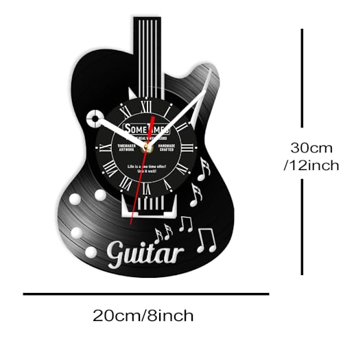 Reloj de Pared Analógico Vinilo Guitarra 12" miniatura 2