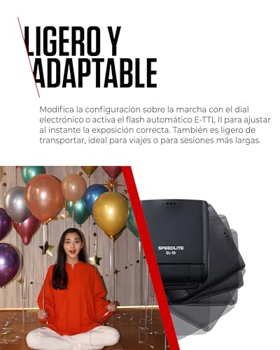 Canon Speedlite EL-10 con E-TTL II, Rango versátil de Potencia de 1/1 a 1/1024, Zapata multifunción, Ligero y Alimentado con Pilas AA. - imagen 9