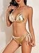 Womens Two Piece Swimsuit Metallic Halter Top Golden Bikini 2 piece Bathing Suits Brazilian Swim Suit Gold M