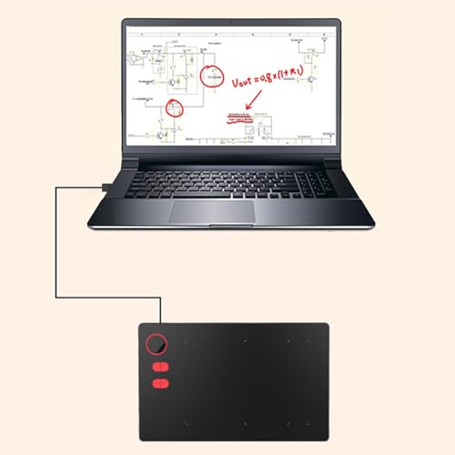 Tableta gráfica Diyeeni para arte digital, con lápiz sin batería, 8192 niveles de sensibilidad a la presión, 4 teclas personalizables y 1 dial, para PC, Windows, Office y enseñanza en línea miniatura 1