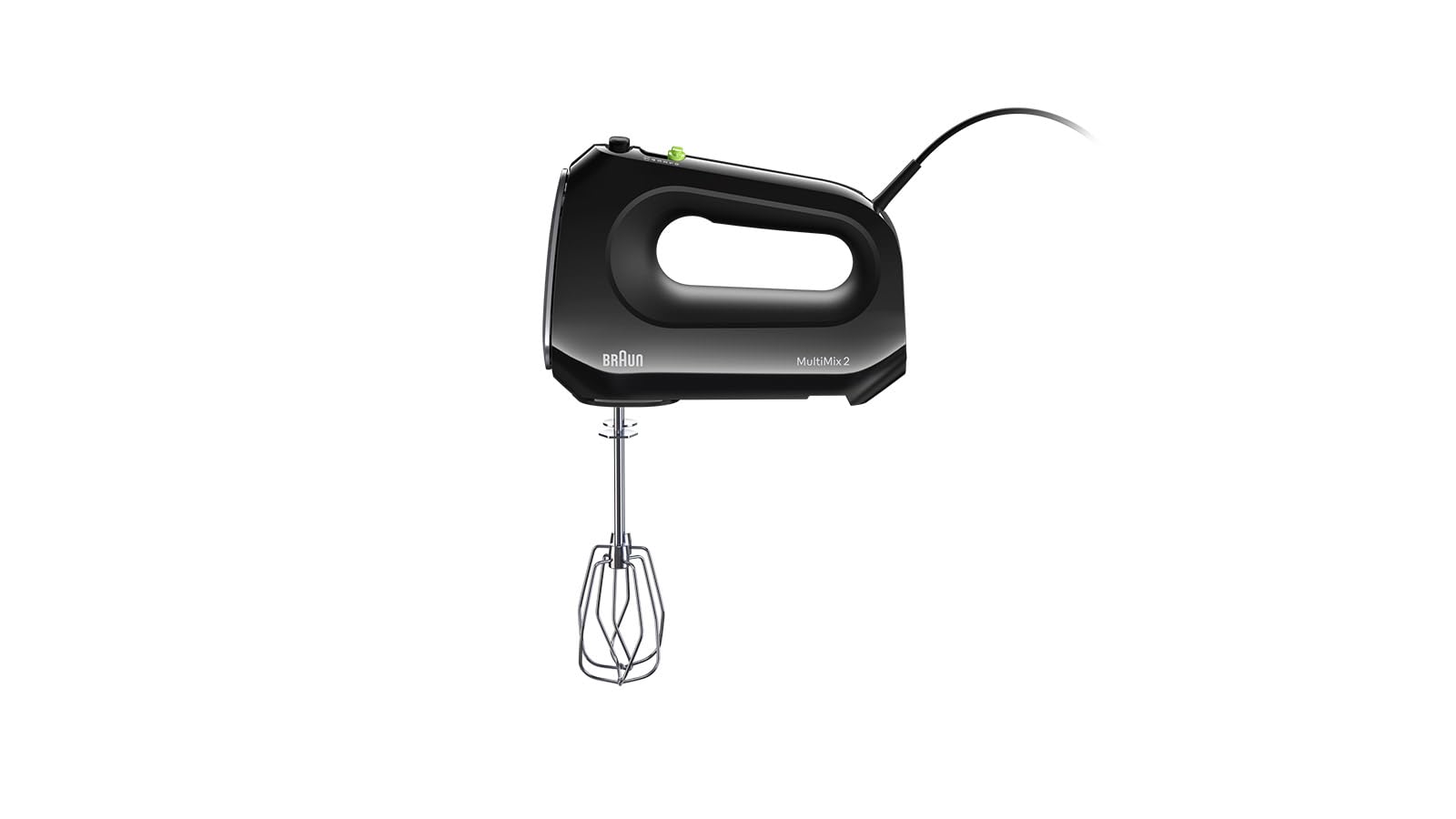 Braun MultiMix 2 HM 2110 BK, Mezclador Eléctrico Silencioso con Tecnología FastMix, 4 Velocidades + Turbo, Easy-Click, 2 Varillas Batidoras y 2 Varillas Amasadoras, Apto para Lavavajillas, 500W, Negro