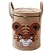 Braco - Cesto de Lavandería, Cesta de Ropa de Fieltro, Cubo para la Colada Plegables, Redondo Cesto de Lavandería Tigre Animales para Oficina, Dormitorio, Ropa, Juguetes (Marron)