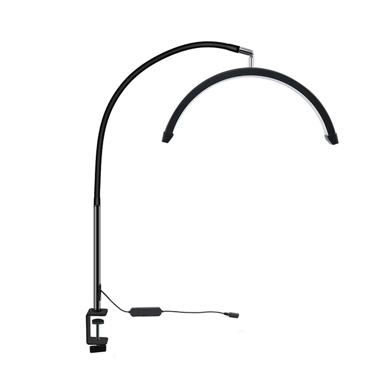 ayex LED Bogenleuchte Tischlampe mit Klemme dimmbar 3200K–5600K 1400 Lumen flexibel drehbar augenschonend für Kosmetik Nageldesign Tattoo Studio HD-P3
