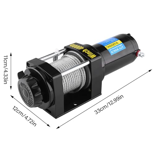 Winch eléctrico 4000 lb 12V con cable de acero 15 m miniatura 2