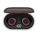 True Wireless Earbuds with Charging Case Bluetooth Headphones Stereo Earphones in Ear Built-in Mic Black Earpieces Compatible with iPhone Samsung and other Smart devices