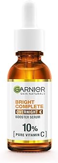 Garnier Bright Complete Night Vitamin C Serum With 10% Pure Vitamin C for Bright Skin, PM Routine Vitamin C Serum Suitable For All Skin Types, 30ml