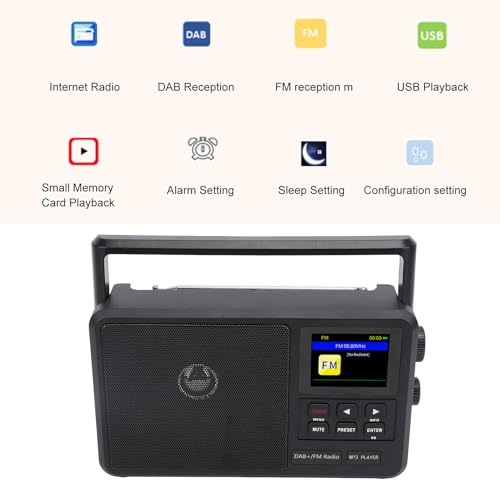 Radio FM portátil con Bluetooth y soporte USB miniatura 2