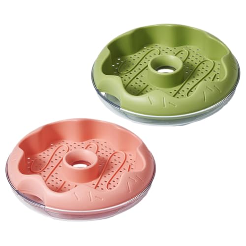 HANABASS 2個 猫のトイレ 猫の水飲み場 猫ボウル 猫の家 猫のおもちゃ 猫の車輪 猫の噴水 猫のおやつ 創造的な猫の植物 猫草プランター 家庭用猫植木鉢 猫草育成キット 猫草カップ pp